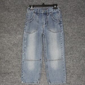 Ignition Kids Jeans Denim Blue Cargo Style Relaxed Fit Size 6 Y2K Skater